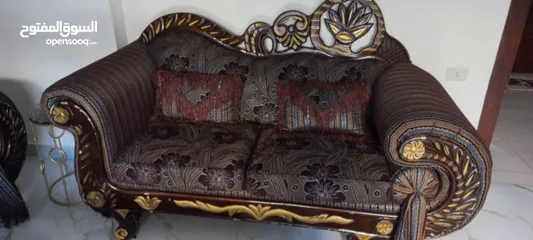  2 طقم كنب خشب زان  مستعمل
