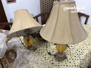  3 اربع ثريات وثنتين تيبل لامب انتيك