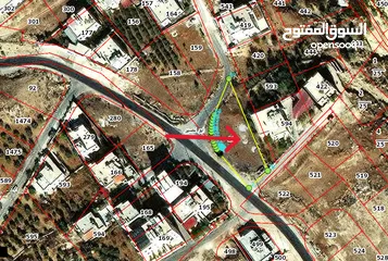  1 قطعة ارض من اجمل اراضي ابو نصير على ثلاث شوارع قريبة من شارع الاردن اطلالة جميلة ومميزة بسعر حرق
