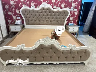  1 King size bed in fair condition for sale.