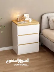  4 خزانة بيضاء جانبية  أنيقة بلمسة خشبية عصرية الأناقة والبساطة في تصميم واحد!