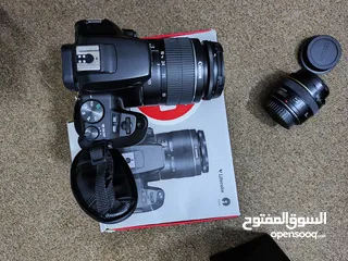 8 كاميرا كانون 250D مع عدسات احترافية