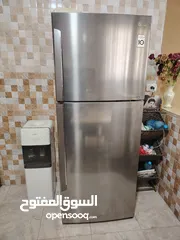  3 ثلاجة LG ستييل 405 لتر بحالة جيدة جدا