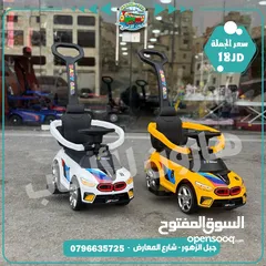  13 سيارة دفع قدم نخب اول مع موسيقى وانارة تناسب عمر من 1 الي 4 سنوات من المستورد مباشره