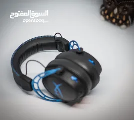  7 سماعة hyper x alpha s للبيع مستعمله بحاله جيده جدا هايبر اكس الفا س لون ازرق و اسود