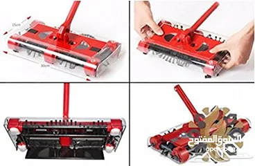  2 لمامه و مكنسه شحن جي 6  الحمراء لمامة شحن الدواره SWIVEL SWEEPER مكنسة اللمامه العجيبه