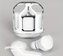  4 1 زوج من سماعات الأذن اللاسلكية مع شاشة رقمية LED - بطارية ليثيوم قابلة لإعادة الشحن، تصميم داخل الأ
