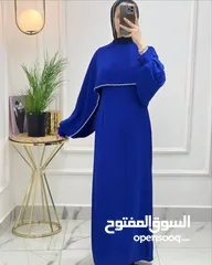  4 فستان كلوش يجنن باقي آخر الوان وردي ازرق زيتوني اسود نوع القماش دابل تركيا اصلي