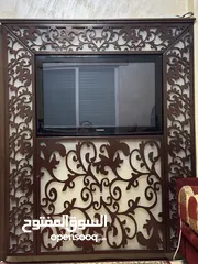  1 ديكور خشبي للتلفاز