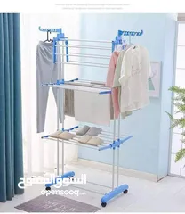  1 منشر غسيل عملي ومتحرك لتجفيف الملابس بكل سهولة!  تصميم متعدد الطبقات    عجلات للحركة والتنقل