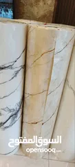  8 رول بديل الرخام PVC   لاصق قوي جدا مقاوم للحرارة ضد العفن والتآكل شكل مطبخك اجمل مع رول رخام