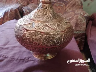  8 Antique Copper Kashmiri Water Storage Pot copper made Surai Original Old Hand Fine Engraved