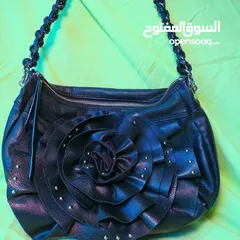  8 Original Trendy Bebe feux leather  shoulder bag - used شنطة يد / كتف عملية جلد طبيعي ماركة Bebe