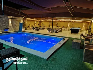  3 شاليه و مزرعه للايجار بالغور 50 دينار مسبح مدفأ 4*8 بدون عربون مع بلياردو و ترامبولين