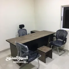  18 اثاث مكتبي مكتب مدير بعدة الوان بسعر خيالي مع جانبية بادراج وطاولة والتوصيل مجاني مكاتب ادارية