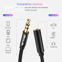  2 Female Extender Audio Extension Cable Aux - 10 JD