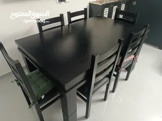  2 طاولة سفرة خشب زان