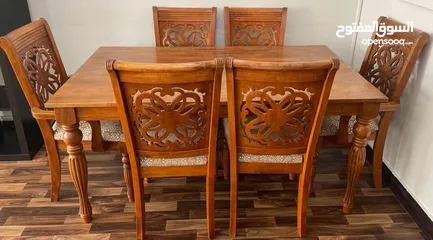  1 Table with 6 chairs