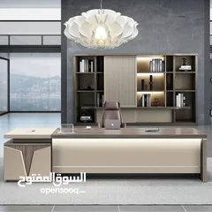  1 مكتب اداري مميز 140*70 تفصيل خشب لامينت مستورد مكفول بسعر المصنع موديلات مميزه