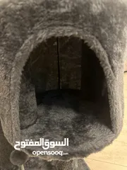  5 بيت للقطط بلون الكحلي جميل جدا يتكون من اربع اشياء