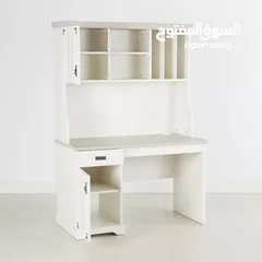  3 Study Table - White