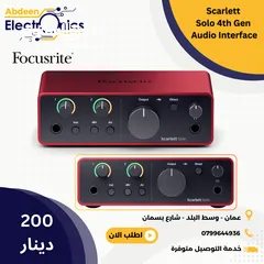  1 Scarlett Solo 4th Generation Audio Interface