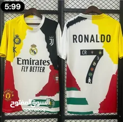  8 تيشيرتات واطقم رياضية   ميسي ورونالدو   مبابي ريال مدريد  لامين يامال برشلونة   المنتخب الاردني