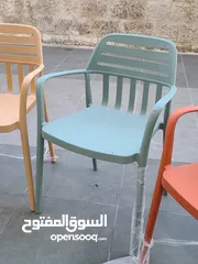  4 كراسي اكريليك كراسي حديقة كراسي خارجية كرسي اكريليك قوي عظم مقارم للشمس للمطاعم والمساحات الخارجية