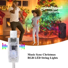  5 حبل ليد اضائه usb كل الالوان تحكم ريموت و تطبيق على الموبايل RGB LIGHT ضوء زينه ديكور مناسبات اناره