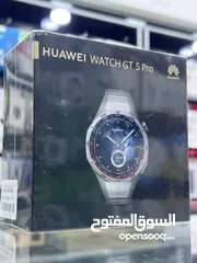  1 Huawei Watch GT5 Pro Titanium (46mm) Silver ساعة هواوي جي تي 5 برو تيتانيوم  جديدة مسكرة بالكرتونة