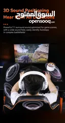  12 Meetion HP012 RGB 7.1 Virtual Surround Sound Gaming Headset USB -White سماعات لون ابيض