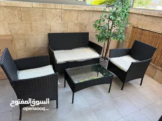  1 طقم قعدة خارجي مع الفرش