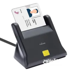  1 قارئ بطاقة الشخصية smart card reader ( أصلي)- يوجد توصيل