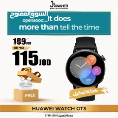  1 ساعة هواوي Watch 3 42mm الأصلية مع سماعة هدية huawei watch 3