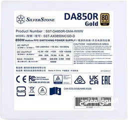  8 silverstone power supply 850W 80 PLUS Gold