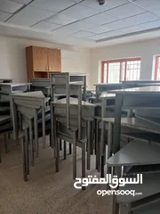  5 اثاث مدرسي مستعمل دروج وكراسي وخزان صف