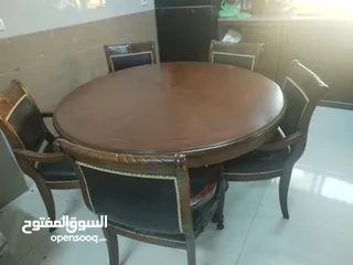  5 طاولة سفرة خشب زان