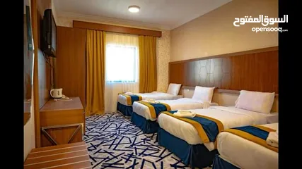  3 غرف فندقيه للايجار اليومي ب فندق 4نجوم سعر السرير 50 ريال لليوم الواحد