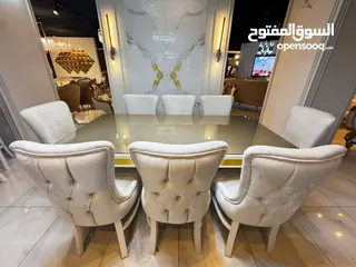  9 طاولة سفرة 8 كراسي بسعر مغري