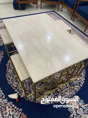  3 طقب كنب  10 اشخاص + طاولات رخام