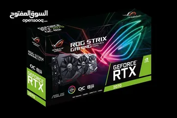  1 مطلوب كرتونة كرت شاشة RTX 2070 rog strix