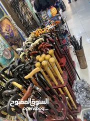  12 عكازة خشب متعددة الاشكال