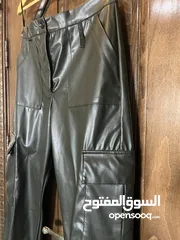  2 بنطلون جلد زيتي