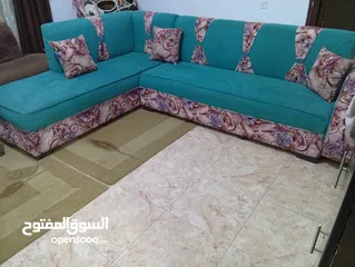  11 كورنرات بحال الوكاله خشب سويد وقماش نظيف اسفنج ضغط ممتاز الطقم ب 70 دينار موجودات اربد حواره