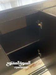  7 بوفيه   خشبي بني محروق