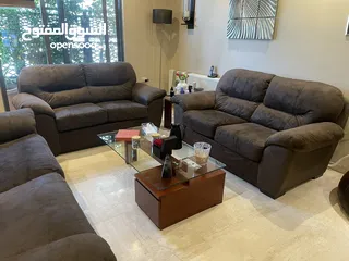  2 Nabuk Fabric Sofa Set (3 piece)