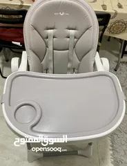  4 كرسي مع طاولة للاطفال ، adjustable feeding chair with table