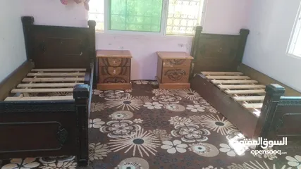  3 غرفة نوم خشب لاتيه ثقيل تختين وخزانه طابقين