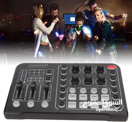  2 كرت صوت للبث المباشر و التيكتوك والتسجيل Live Sound Card with M3