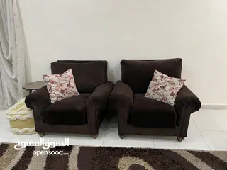  4 طقم كنب أمريكي لون بني  غرفة نوم شبابي بناتي سريرين ومكتبة وبيرو وخزانة